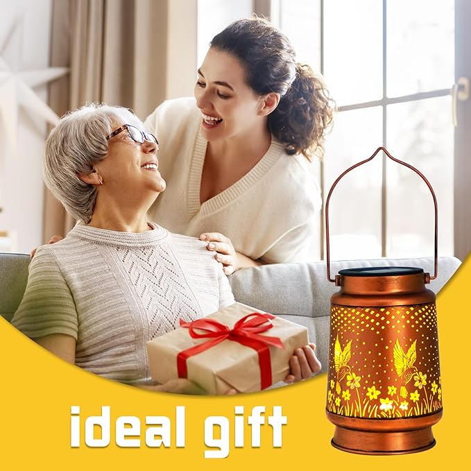Birthday Gifts for Women, Solar Lanterns Outdoor Waterproof, Hummingbird Garden - Image 6
