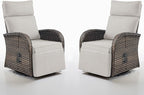 Belord Dual-Adjust Outdoor Swivel Recliner Chair – Reclining Patio Chair by Belord