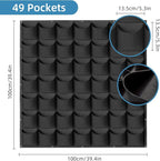 49 Pockets Hanging Planter Bags, Hanging Vertical Wall Mounted Plant Planting - Image 3