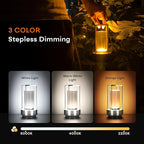 Portable Metal Table Lamp for Indoor/Outdoor, Rechargeable Cordless LED Lamp - Image 3
