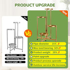 4 Tier 31 Inch Plant Stand Indoor Outdoor, Metal Plant Shelf Waterproof - Image 8