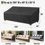 MR.COVER 4-Seater Outdoor Couch Cover Waterproof, Patio Furniture Cover - Image 2