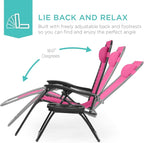 Best Choice Products Set of 2 Adjustable Steel Mesh Zero Gravity Lounge Chair - Image 3