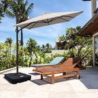 EliteShade USA 33" x 33" Offset Patio Umbrella Base Sand/Water Filled Square - Image 3