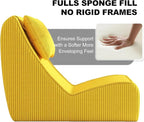 Giant Bean Bag Chair for Adults, Corduroy Chaise Lounge - Image 4