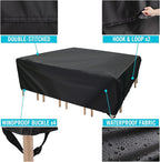 Velway Patio Furniture Cover Outdoor Waterproof Rectangular Patio Table Chair - Image 7