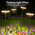 Solar Lights Outdoor Garden 4 Pack Solar Pathway Light 31" Tall Solar Landscape - Image 2