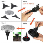 LYHOPE Solar Ground Lights Outdoor, 16 Pack 8 LED Solar Disk Lights Waterproof - Image 7