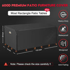 Zettum Patio Furniture Cover Rectangle - Image 2