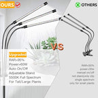 GHodec Grow Light with Stand, 60 LED 5500K Full Spectrum Floor Plant Light - Image 7