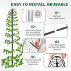 2 Pack Spiral Trellis for Climbing Plants Outdoor, 45 Inch Tall Heavy Duty - Image 6