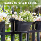 Dahey 10.5 Inch Metal Iron Hanging Flower Pots - Image 5