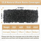 12lb Black Rocks for Planters- 1/4" - Image 5