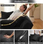 78.7" Chaise Lounge Chair Indoor, Oversized Boneless Couch Comfy Upholstered - Image 5