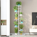 LINZINAR Plant Stand Metal Indoor Outdoor 8 Tier 9 Potted Multiple Flower Pot - Image 3
