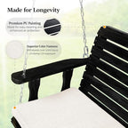 VINGLI Wooden Porch Swing, Heavy Duty 880 LBS Hanging Patio Bench - Image 3