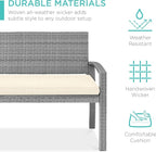Best Choice Products Outdoor Bench 2-Person Wicker Garden Patio Benches Seating - Image 5