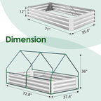 Quictent 6x3x1ft Galvanized Raised Garden Bed - Image 6
