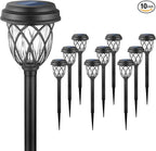 EXCMARK 10 Pack Solar Lights Outdoor Garden Pathway Solar Powered Yard Lights by ExcMark