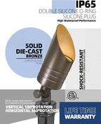 MALORY Brass Outdoor Spot Lights, 12V AC/DC Low Voltage LED Landscape Lighting - Image 5