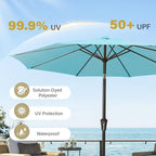 MEWAY 9ft Patio Umbrella Outdoor Table Umbrellas - Image 5
