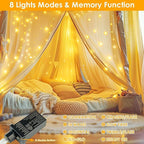 2Pack Each 66Ft 200LED Christmas Fairy Lights Plug in - Image 4