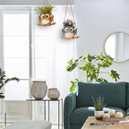 Swing Owl Hanging Planters for Indoor Plants, Cute Small Succulent Pots - Image 4