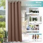 NICETOWN Outdoor Curtains for Patio W100 x L95 inch 2 Pieces, Sun Blocking - Image 4