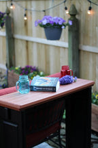 Single Bar Redwood Top & Black Base Ideal - Image 4