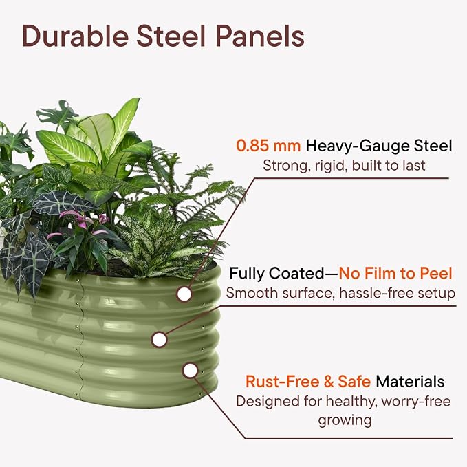 6-Pack Galvanized Raised Garden Bed 8x4x1.5 | 10x2x1.5 ft, Modular Raised - Image 2