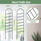 17.5 Inch Indoor Plant Trellis for Climbing Plants, Small Metal Garden Trellis - Image 2