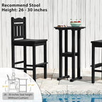 Sundale Outdoor 39 Inches Height Adirondack Bar Table, Patio HDPE Pub Height - Image 6