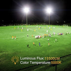 150W LED Flood Light Outdoor, 2 Pack 15500LM Super Bright Security Light - Image 7