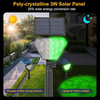T-SUN Solar Lights Outdoor Waterproof IP65, 12 Pack LED Solar Spot Lights Color - Image 3
