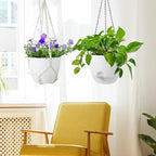10 inch Self Watering Hanging Planters, 2 Pack Hanging Flower Pots - Image 7