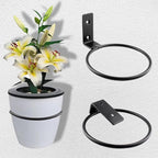 6 Pack 4 inch Flower Pot Holder Ring, Flower Pot Holder Ring Wall Mounted Set - Image 6