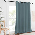 NICETOWN Blackout Greyish Blue Curtain & Drape 102 inches Long - Image 2