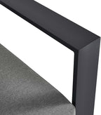 Modway Tahoe Aluminum Modular Right-Facing Outdoor Patio Loveseat in Gray - Image 7