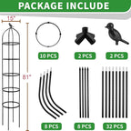 2-Pack 6.7FT Garden Obelisk Trellis - Image 2