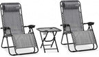 SereneLife Outdoor Zero Gravity Lounge Chair Set by SereneLife