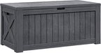 Flamaker Resin Deck Box 120 Gallon Waterproof Large Outdoor Indoor Storage Box by Flamaker