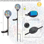 VCUTEKA Solar Path Lights Outdoor Decorative - Image 2