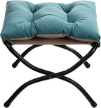 AbocoFur 15" Folding Footrest Stool, Accent Padded Sofa Foot Stool - Image 9