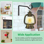 Plant Hangers Outdoor, 2 Pack 6 Inch Hanging Plant Bracket, Metal Hanging Plant - Image 7