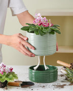 Self Watering Pots for Indoor Plants, 6 Inch Ceramic Self Watering Plant Pot - Image 5