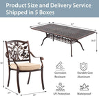 9-Piece Cast Aluminum Patio Furniture, Outdoor Dining Sets - Image 6