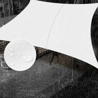SUNNY GUARD Waterproof Sun Shade Sail 7' x 7' White Rectangle UV Block Sunshade by SUNNYGUARD