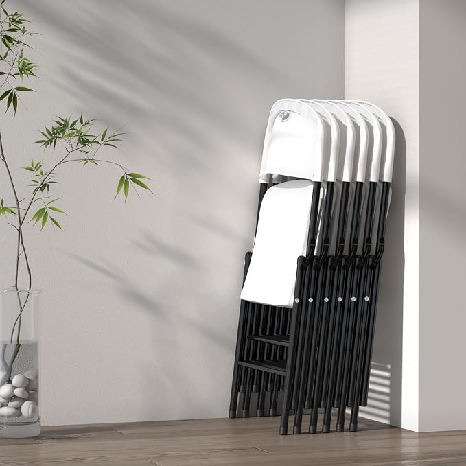 Nazhura 350 Weight Limit Heavy Duty Plastic Folding Chair - Image 2