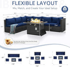 NICESOUL 29.3'' High-Back Outdoor Patio Conversation Set - Image 4