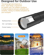4 Pack String Light Poles for Outside, Thickened Metal Christmas Lights Hanger - Image 6
